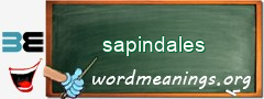 WordMeaning blackboard for sapindales